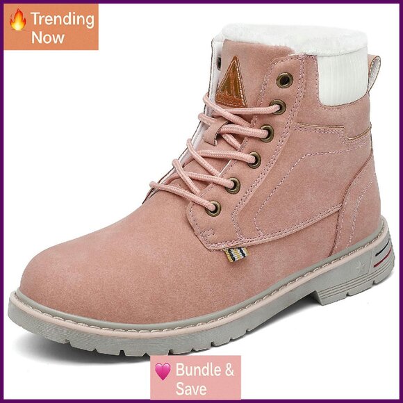 Waterproof Winter Snow Boots Women's Hiking Boots Warm Fur Lining Anti-Slip